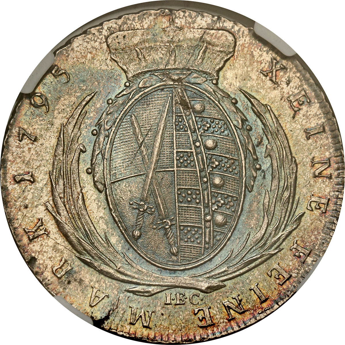 Saksonia. Fryderyk August III (1763-1806). Talar 1795 IEC, Drezno NGC MS64+ (MAX) - PIĘKNY